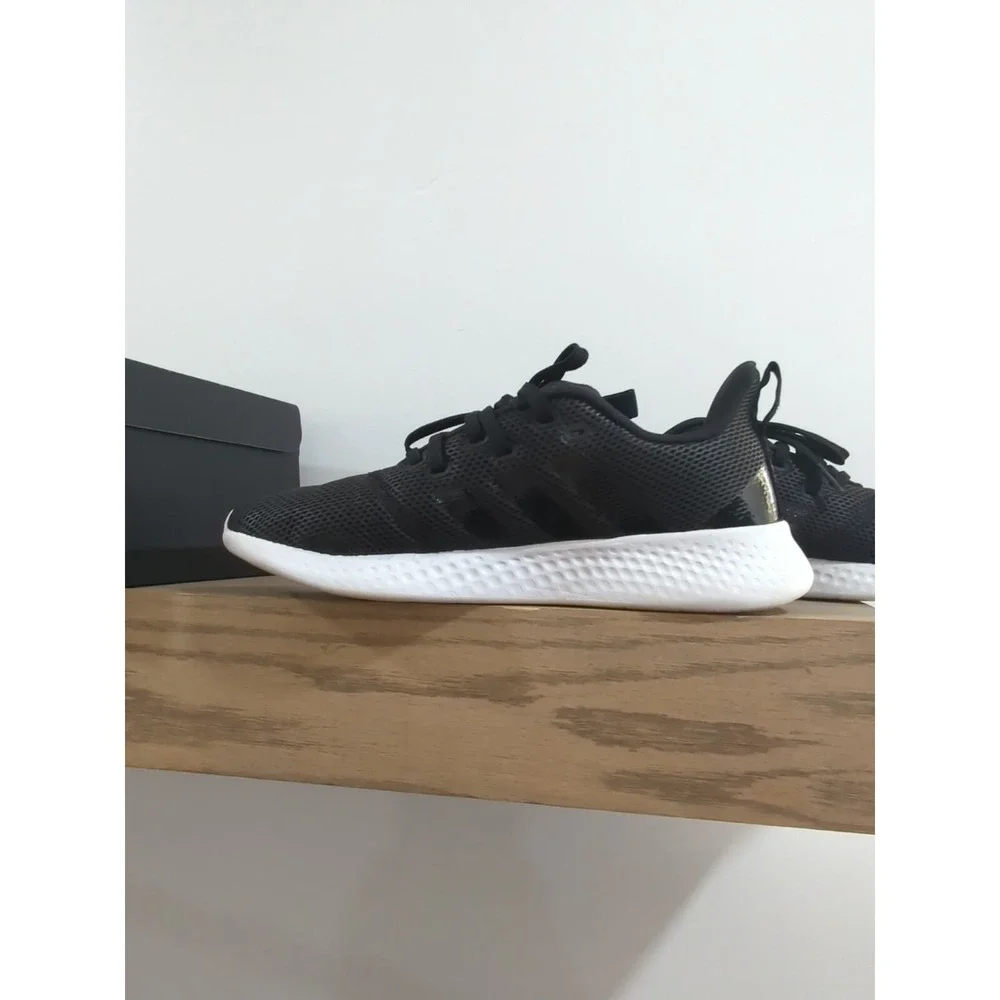 Adidas Puremotion Womens 9 Running Shoes Black White Sneakers FY8233